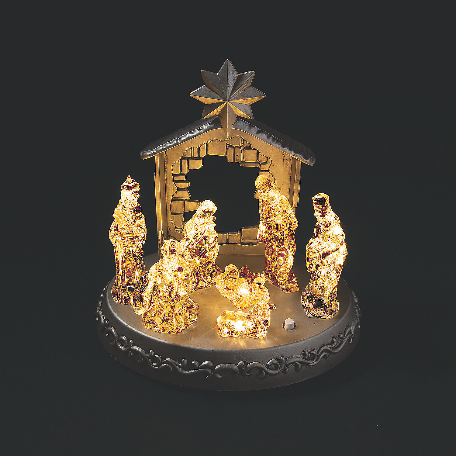 Led Manger Nativity Scene With Music Home Decor 1