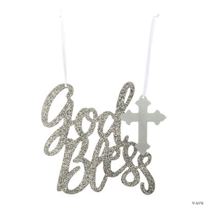 God Bless Glitter Hanging Sign Discontinued