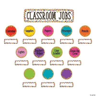 Confetti Classroom Jobs Mini Bulletin Board Set 49 Pc.