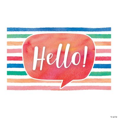 Watercolor Hello Postcards Oriental Trading