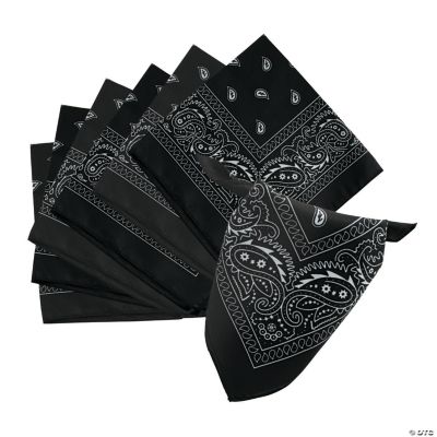 Classic Black Bandanas Apparel Accessories 12 Pieces eBay