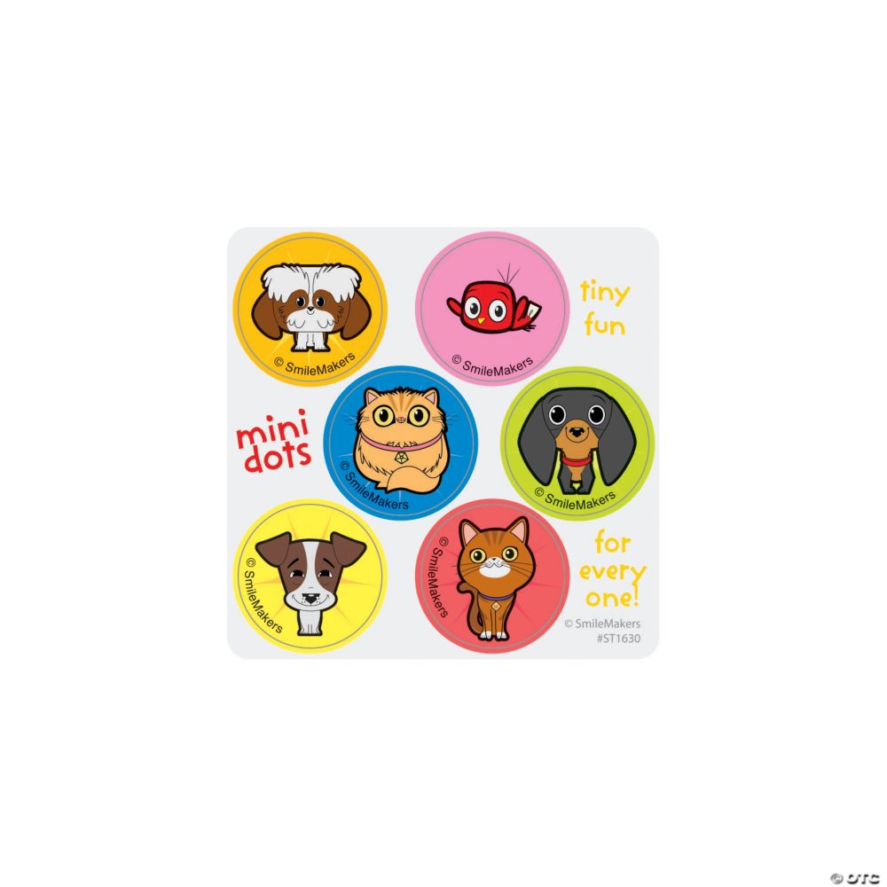 Playful Pets Mini Dot Stickers