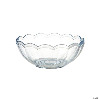 Clear Premium Plastic Snack Bowl with Scalloped Edge Discontinued