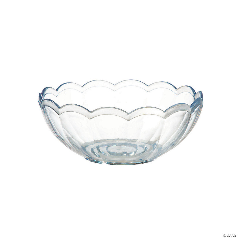 24 pcs 2 oz Plastic CLEAR Mini Scalloped Edge 2.5" BOWLS Party Wedding Catering 