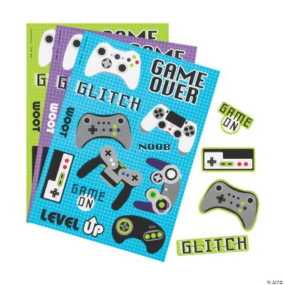 Gamer Sticker Sheets Oriental Trading