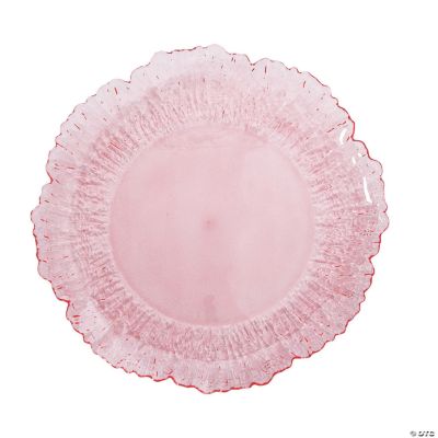 Pink Textured Round Serving Tray Discontinued