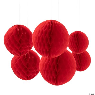 Red Hanging Decorations Party Decor 6 Pieces eBay