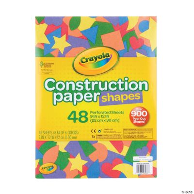 Crayola ® Assorted Colors 9" x 12" Construction Paper Shapes 48 Pc.