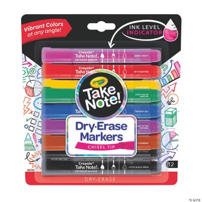 Colorful Crayola® Take Note™ Dry-Erase Markers - 12 Pc.