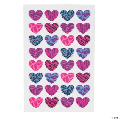 48 PC Glitter Valentine Foam Hearts