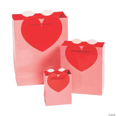 Valentine DieCut HeartShaped Gift Bags Oriental Trading