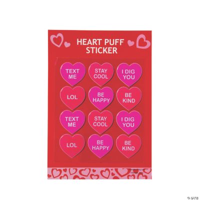 Valentine's Day Glitter Heart Stickers Roll - Self-adhesive Love