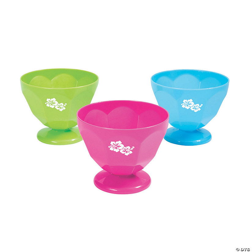Fun Express Ice Cream Plastic Bowls - Party Supplies - 12 Pieces