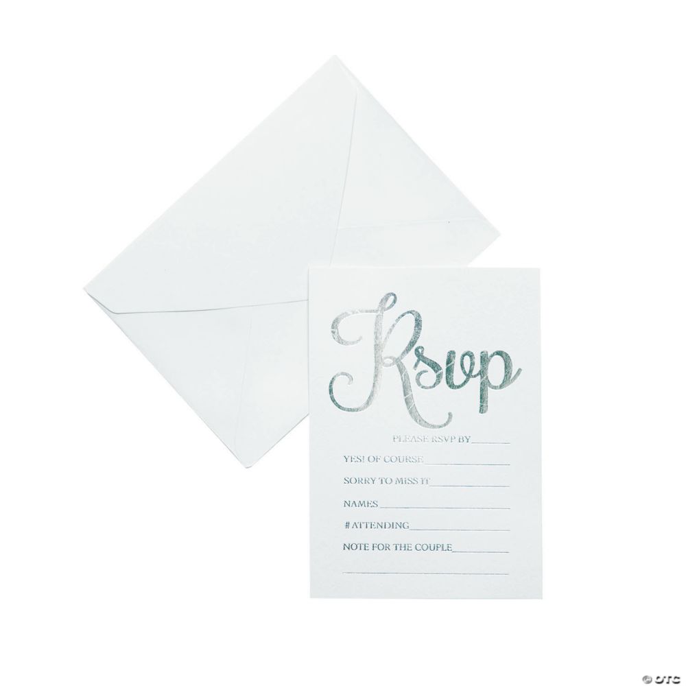 Wedding RSVP Cards White