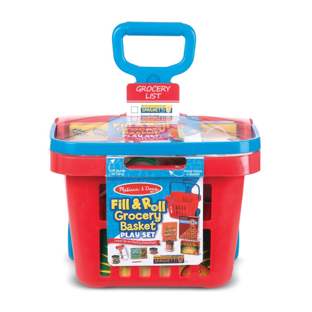 Melissa & Doug® Fill & Roll Grocery Basket Play Set From MindWare
