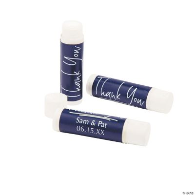 Personalized Thank You Lip Balm Covers - 12 Pc. | Oriental Trading