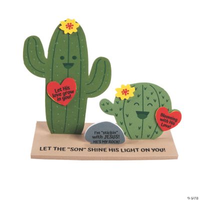 3D Let His Love Grow Cactus Stand-Up Craft Kit - Makes 12