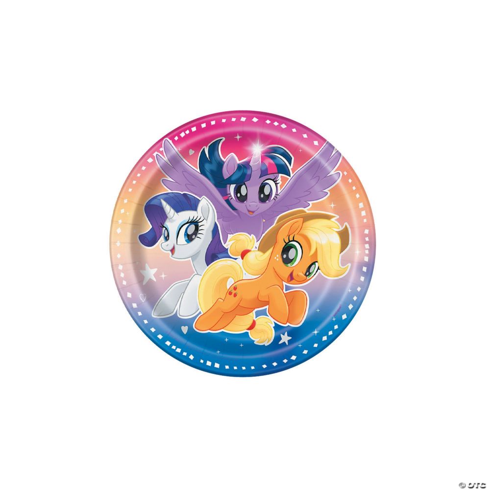 8 Pc 7 My Little Pony Magic Dessert Plates