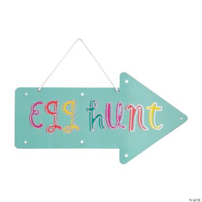 LightUp Easter Egg Hunt Door Sign Oriental Trading