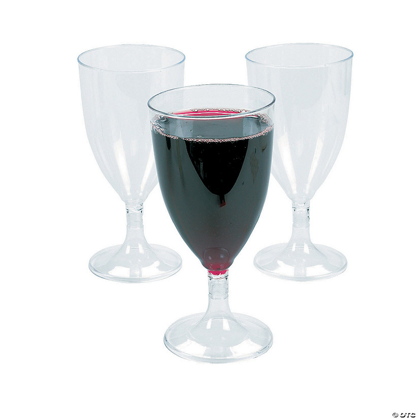 Primitiv Skim Gå vandreture Bulk 75 Ct. Clear Plastic Wine Glasses | Oriental Trading