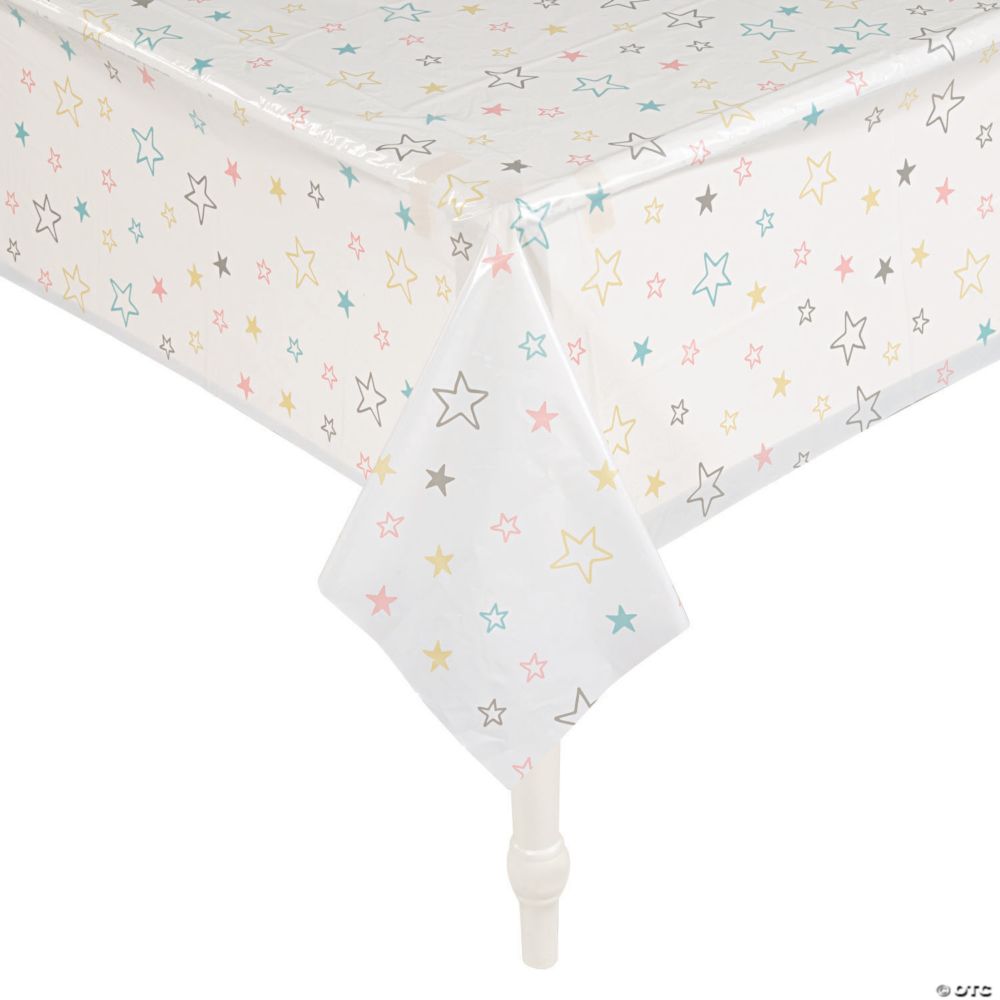 Little Panda & Friends Plastic Tablecloth White