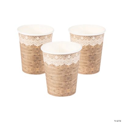 Rustic Doily Fringe Paper Cups - 10 Pc. | Oriental Trading