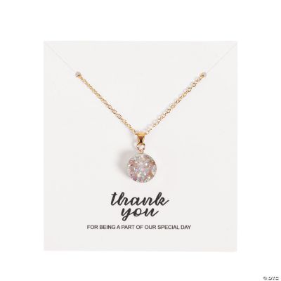 Thank You Wedding Necklace On Card Jewelry 1 Piece eBay