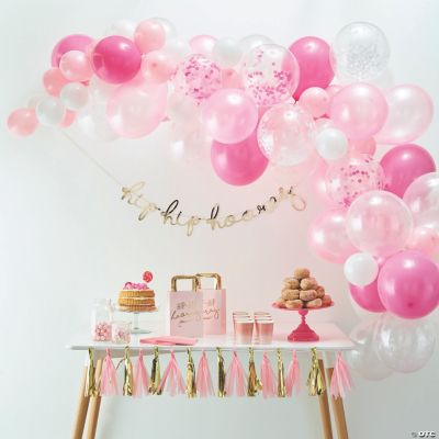 girl baby shower balloon arch
