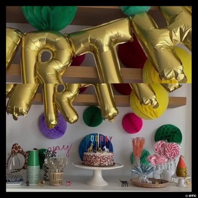 Geburtstags-Türdekoration Mit Ballons & Wimpelkette – Regenbogen & Gold, Komplettes Set Zum Aufhängen