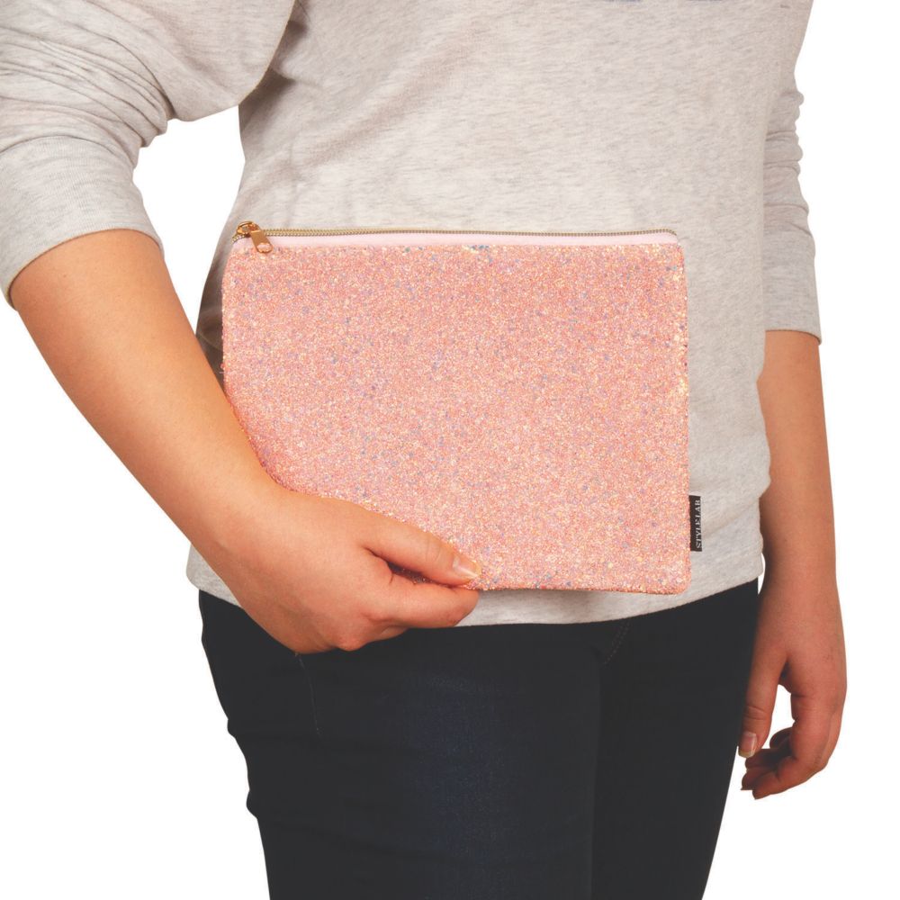 Pink Glitter Pouch From MindWare