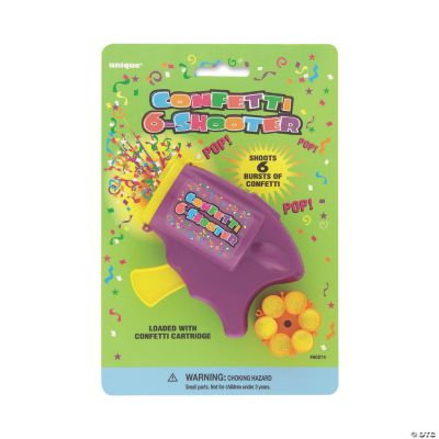 Unique ® Confetti 6Shooter with Refill Cartridge Discontinued