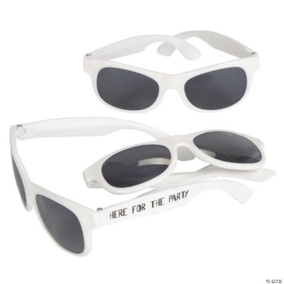 white sunglasses party favors