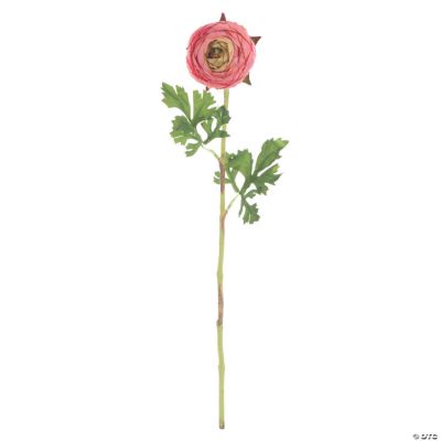 Vickerman 23" Artificial Pink Ranunculus Stem 4/pk Oriental Trading