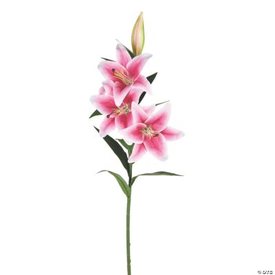 Vickerman 36'' Pink Real Touch Lily Spray | Oriental Trading