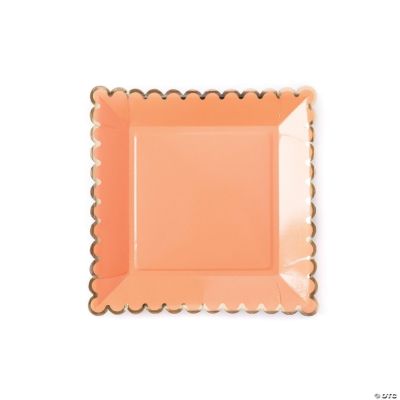 My Mind’s Eye™ Coral Solid Scalloped Paper Dinner Plates 12 Ct
