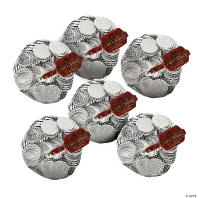 Bulk Fort Knox Silver Chocolate Coins 6 Bags Oriental Trading