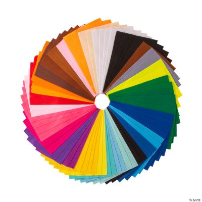 Bulk Buy: Darice DIY Crafts Sticky Back Stiff Felt 54 Sheets Bold Colors 