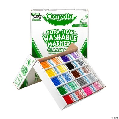Crayola Washable Marker Set, 12-Colors, Fine 