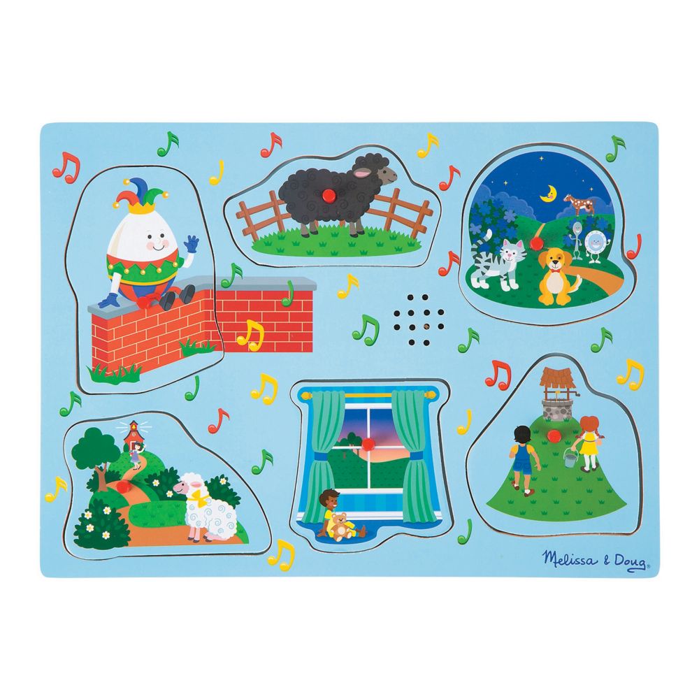 Melissa & Doug® Blue Sing-Along Nursery Rhymes Sound Puzzle From MindWare