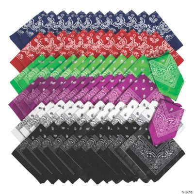 Bulk Color Bandanas 72 Pc.