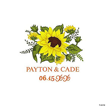Labels for Hershey® miniatures Sunflowers Gift Favors 54 Sunflowers Candy Wrappers Sunflowers Wedding Candy Stickers Sunflowers Party Favor 