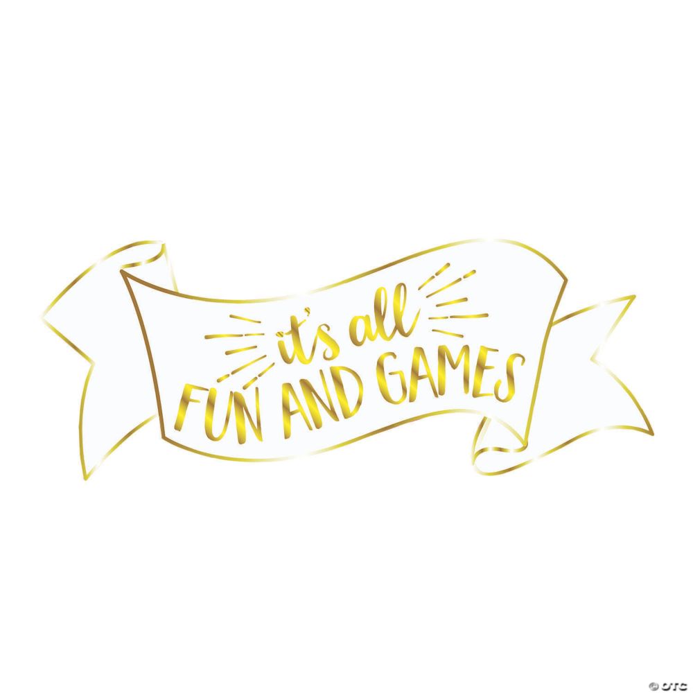 It's All Fun & Games Table Sign White