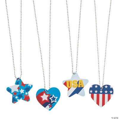 Patriotic Dog Tag Necklaces Oriental Trading