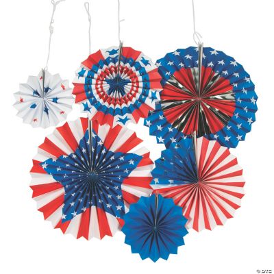 Red White & Blue Honeycomb Decorations - Street Party Accessories