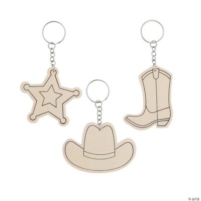 Color Your Own Western Keychains Oriental Trading