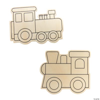 Color Your Own Trains - 24 Pc.