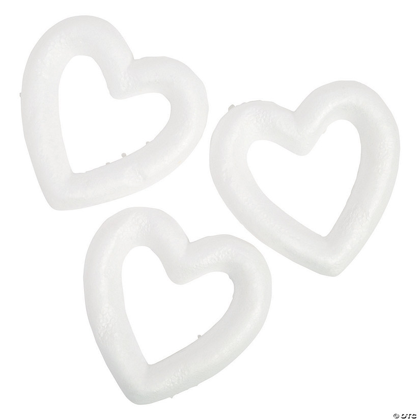 Mini Foam Heart Wreaths - 12 Pc.