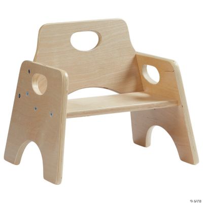 6in Stackable Wooden Toddler Chair ReadytoAssemble 2PK