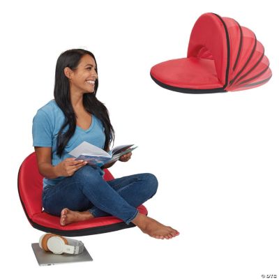 Spectator Floor Chair With Adjustable Back Support Red