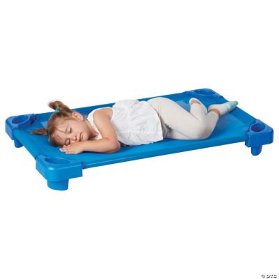 Stackable Kiddie Cot Toddler Assembled Blue 5PK Oriental Trading